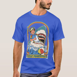Bleib positiv – Lustiger Retro-Taucher im Haifisch T-Shirt