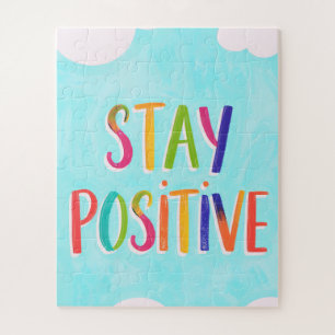 Bleib positiv Motivationszitat bemalt
