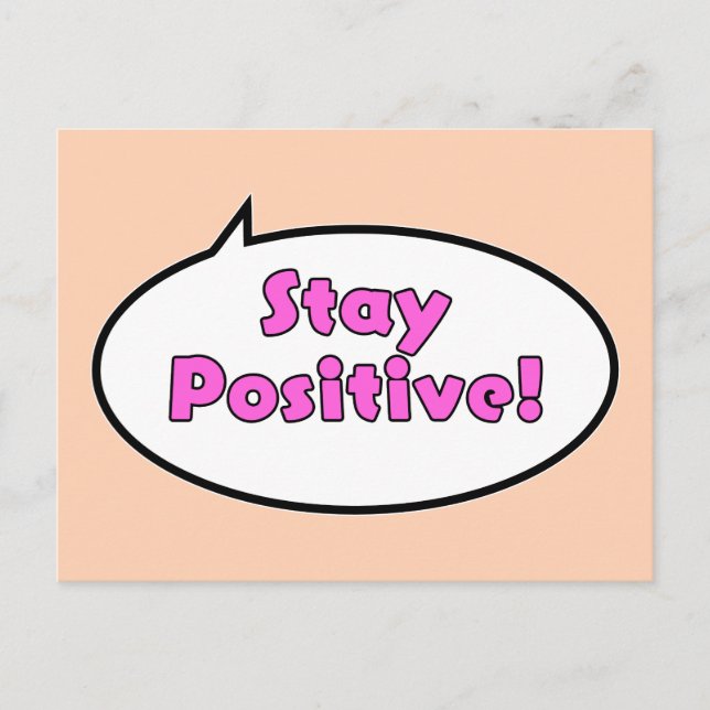 Bleib positiv! postkarte (Vorderseite)