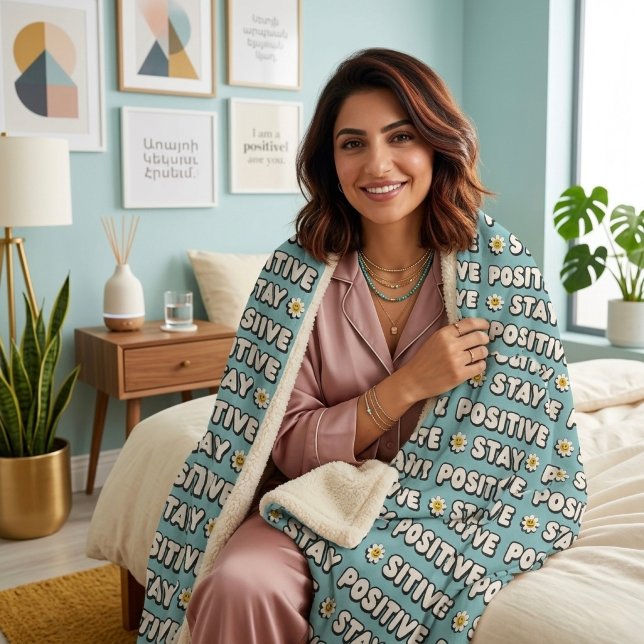 Bleib positiv sherpadecke (Von Creator hochgeladen)