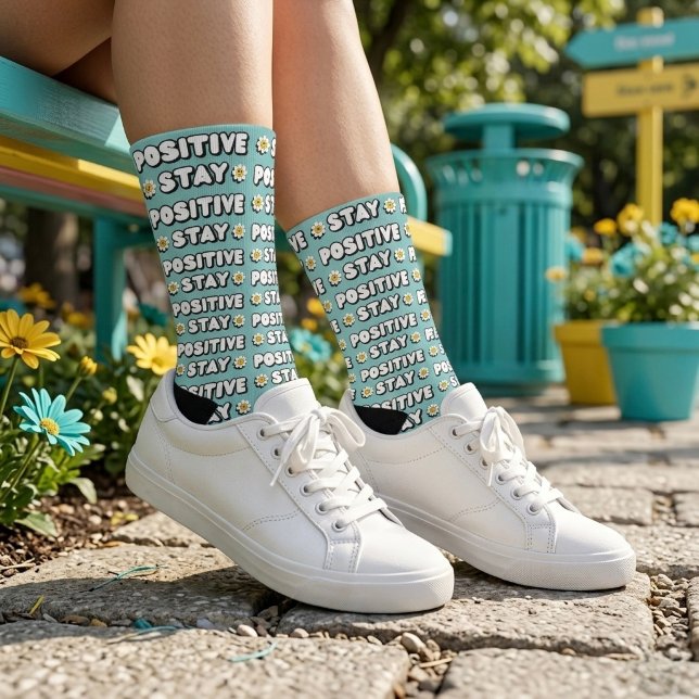 Bleib positiv socken (Von Creator hochgeladen)