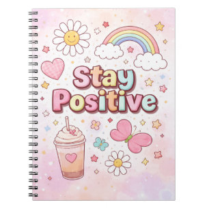 Bleib Positiv Süßes Notizbuch – Notizblock