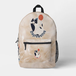 Bleib Positiv Tuxedo-Katze Geburtstagsfeier Rucksa Bedruckter Rucksack