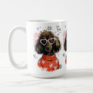 Bleib Pudel Hund mit Herz Sonnenbrille & Cozy Swea Kaffeetasse