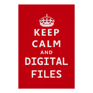 Bleib ruhig & digitale Dateien Poster