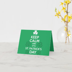 Bleib ruhig, es ist St. Patrick's Day Irish  Karte