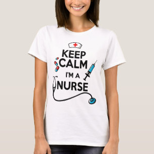 Bleib ruhig, ich bin Krankenpfleger/in Medizinisch T-Shirt