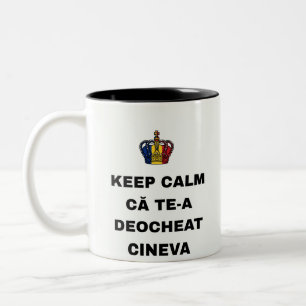 BLEIB RUHIG, JEMAND HAT DICH VERHEXAT ZWEIFARBIGE TASSE