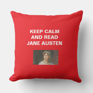 Bleib ruhig, lies Jane Austen Kissen