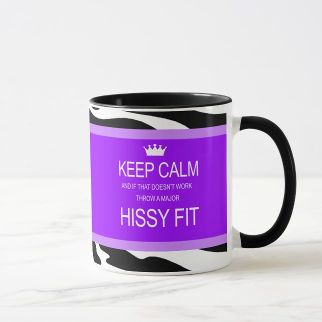 "BLEIB RUHIG ODER MACH EINEN WUTANFALL" DIVA Kaffe Tasse (Rechts)