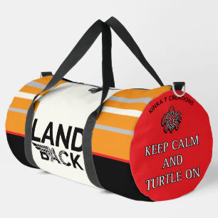 Bleib ruhig & Schildkröte zurück auf Land Duffle Bag