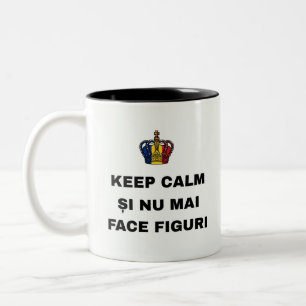 BLEIB RUHIG ȘI MACH KEIN THEATER ZWEIFARBIGE TASSE