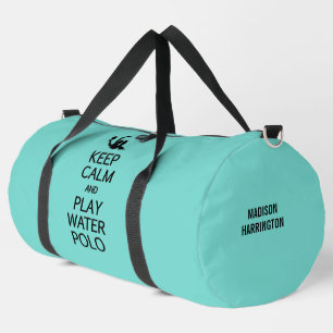 Bleib ruhig & spiele Wasserball benutzerdefinierte Duffle Bag