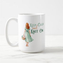 Bleib ruhig & stricke weiter Tasse