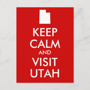Bleib ruhig und besuche Utah Postkarte