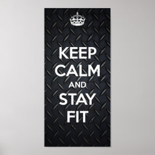 BLEIB RUHIG UND BLEIB FITT POSTER