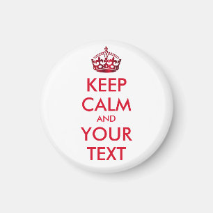 BLEIB RUHIG und DEIN TEXT - personalisierter Text Magnet
