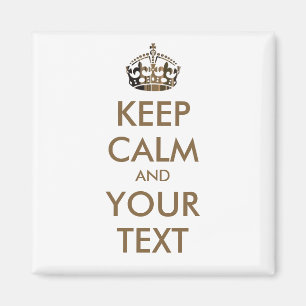 BLEIB RUHIG und DEIN TEXT - personalisierter Text Magnet