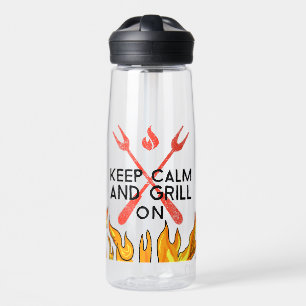Bleib ruhig und grille weiter trinkflasche