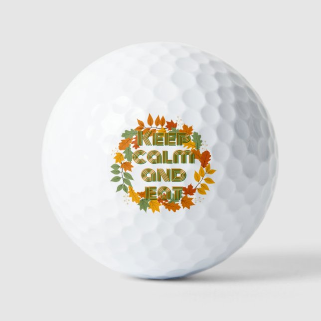 Bleib ruhig und iss golfball (Vorderseite)
