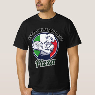 Bleib ruhig und iss Pizza T-Shirt