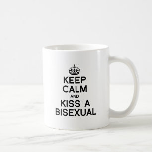 BLEIB RUHIG UND KÜSSE EINEN BISEXUELLEN KAFFEETASSE