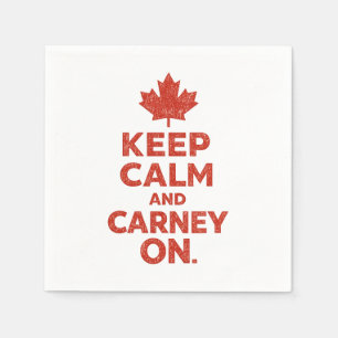 Bleib ruhig und mach weiter Carney Lustige kanadis Serviette