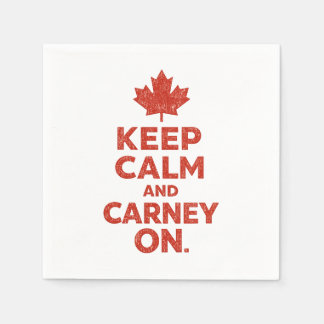 Bleib ruhig und mach weiter Carney Lustige kanadis Serviette