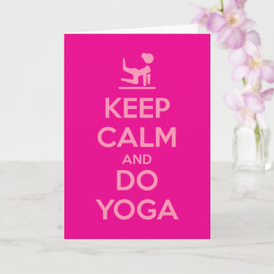 Bleib ruhig und mach Yoga Karte