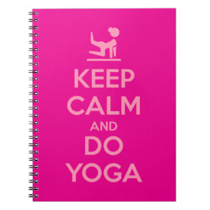Bleib ruhig und mach Yoga Notizblock