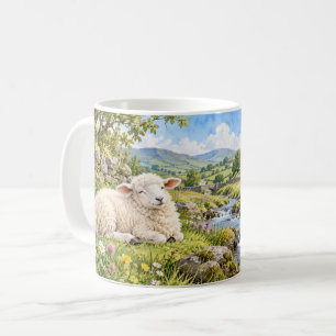 Bleib ruhig und mäh weiter Lustiger Schaf-Mug Kaffeetasse