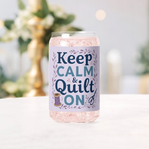 Bleib ruhig und näh weiter Vintage-Näherin-Design Dosenglas