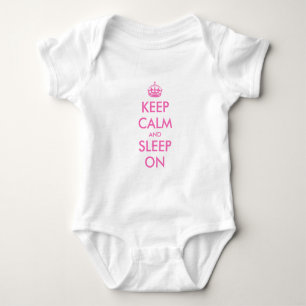 Bleib ruhig und schlaf auf Babykleidung Baby Strampler