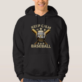 Bleib ruhig und spiel Baseball Hoodie
