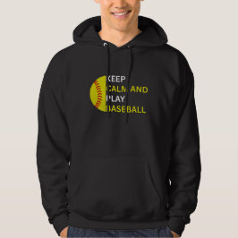 Bleib ruhig und spiel Baseball Hoodie