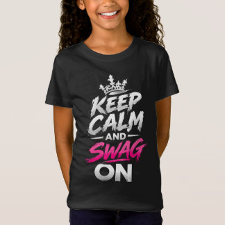 Bleib ruhig und Swag On Parodie Trend-Zitat T-Shirt