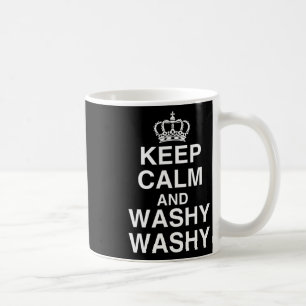 Bleib ruhig und wasche wasche lustiges Kreuzfahrts Kaffeetasse