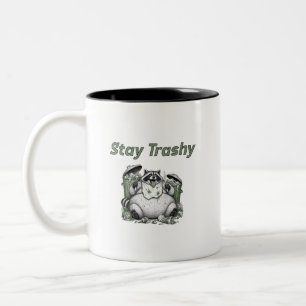 Bleib schmutzig, Waschbär, Waschbär Zweifarbige Tasse