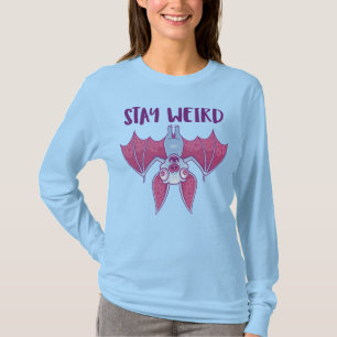 Bleib seltsam skurriler Albino-Vampir-Fledermaus-C T-Shirt