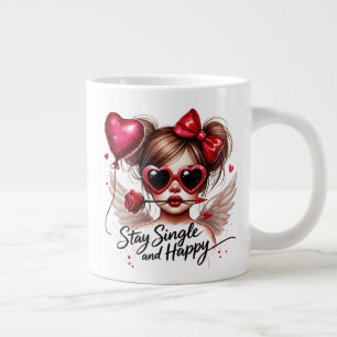 Bleib Single & Glücklich Jumbo-Tasse