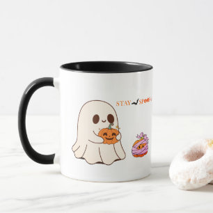 Bleib spooky süßer Geist & Kürbis Halloween-Party  Tasse