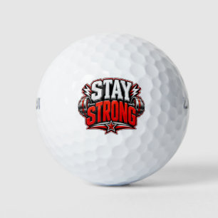 Bleib Stark Fitness Motivation Gym Workout Design Golfball