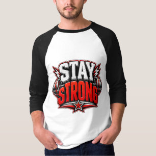 Bleib Stark Fitness Motivation Gym Workout Design T-Shirt