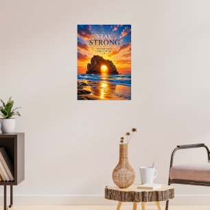 Bleib Stark Inspirierend Motivierend Poster