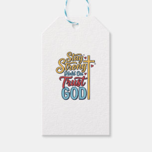Bleib Stark Vertraue Gott Christliches Kreuz-Shirt Geschenkanhänger