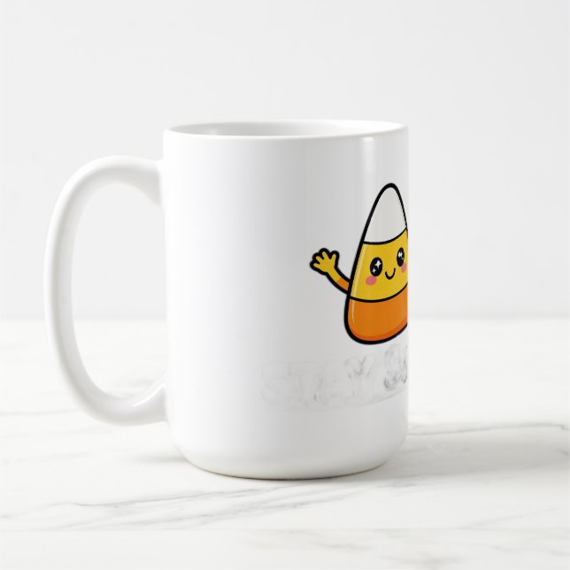 Bleib süß Candy Corn Kaffeetasse (Links)