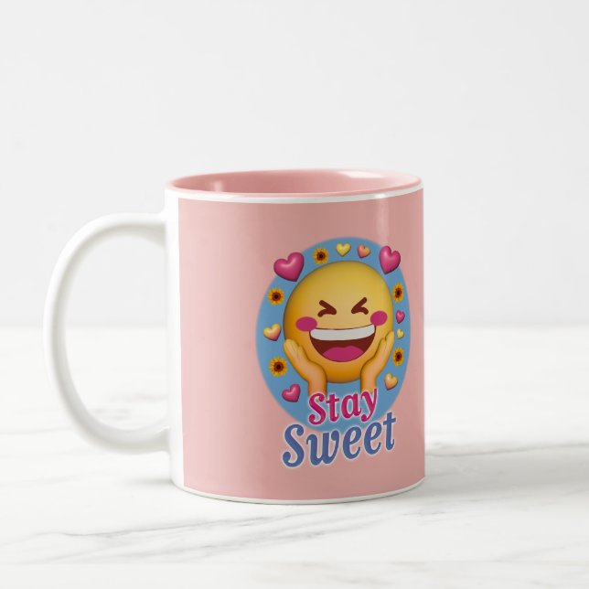Bleib Süß  Zweifarbige Tasse (Links)