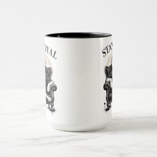 Bleib treuer cooler Hund Künstler Tasse, minimalis Tasse