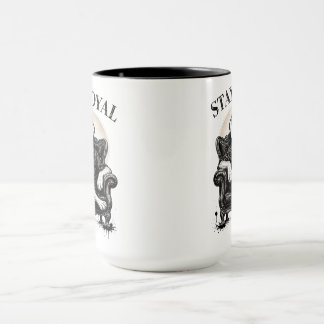 Bleib treuer cooler Hund Künstler Tasse, minimalis Tasse