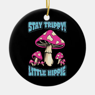 Bleib trippy! Kleiner Hippie Keramik Ornament